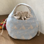 小ぶりころりんバッグ＊ミナペルホネン＊mela lightblue