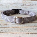 再入荷【 猫の首輪 】cross flower gray