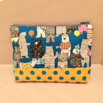 [送料無料] くまさん×ドットのファスナーポーチ♪