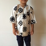 sさまご注文品 お祭り☆こども鯉口シャツ（日本の家紋/しろ）