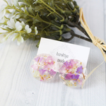お花レジンピアス