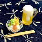 ミニチュア🍺ビールと冷奴