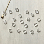 IMPORT CRYSTAL CLEAR CUBE SQUARE BEADS
