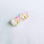 *透明感*スクエアお花ピアス