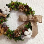 森のクリスマスリース♪〜brown&gold〜