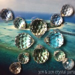 3cm アスフール社製のクリスタル サンキャッチャー パーツ クリア