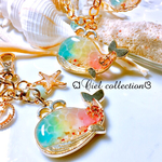 《eitasatie様専用》虹色くじらくんに水面模様の夏の海🐚キーホルダーorバッグチャーム
