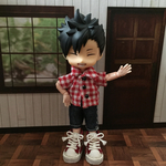 【オビツ11 】シャツとハーフパンツセット(赤)