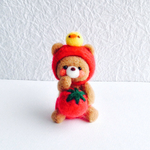 とまとくまちゃんとぴよ  羊毛フェルト
