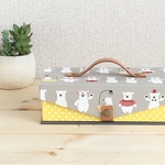 【7/25(火)22時販売開始】mini金庫　くまちゃん黄ドット