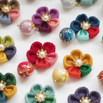 和の華 〜つまみ細工スタッドピアス&イヤリング〜
