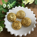 USA import アクリルボタン 29mm ゴールド 4個