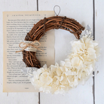 *french shabby chic wreath -アンティークな洋書と一緒に♪-
