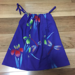 女児浴衣リメイクワンピース紫菖蒲