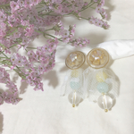 ゴールドレース ドライフラワー ピアス