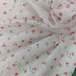 110×50★綿ローン刺繍柄★イチゴ柄