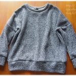 畦編みニットのビッグカットソー130