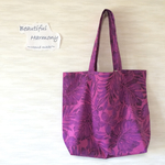 ハワイアン＊ボタニカル＊BIGトートバック＊purple