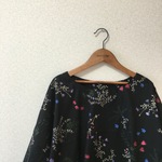 再再販★LADY'S★botanicalのゆるトップス/ブラック