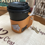 sale 本革 コーヒースリーブ デニム 