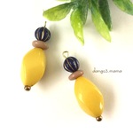 300円☆アクリルビーズ(イエロー)☆メロンブルーのピアス/イヤリング