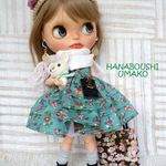 ＊リバティのよそ行きワンピコーデ＊　10点セット　＊ blythe outfit＊ブライス ＊ ブライス ＊　ワンピース・ブーツ・帽子　＊