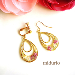 再販 かすみ草フープ ピアス イヤリング