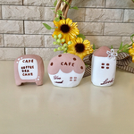 コロンハウス＊カフェ風ミニハウス ナチュラルドット カフェボード おうちオブジェ