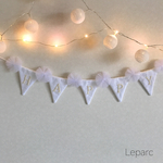 ハッピー刺繍ガーランド【White】