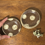 ［お取り置き品］ 水玉模様の豆皿［小］（ブラウン5枚セット）