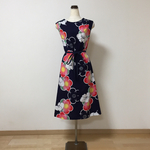 梅の花 浴衣のノースリーブワンピース★着物リメイク