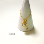 クリスタルハートのチェーンリング💍