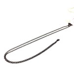【サージカルステンレス】完成品　ブラックカラーネックレス　40cm（長さ色々有り）