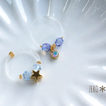 星と宝石のトゥリングセット(ブルー)＊サイズ4.5cm