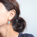 ターコイズとシェル　ピアス／イヤリング