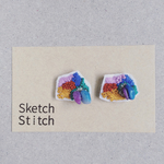 purple×blue刺繍ピアス