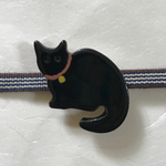 黒ねこ  帯留