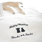 刺繍ネーム入りトート × Happy Wedding