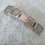 透明模様ガラス のバレッタ  