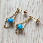 ①アゲートのお魚イヤリング•ピアス