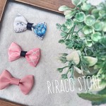 【３個セット☆】髪にちょこんとリボン＊ベビー&キッズ＊お呼ばれに♪モロッカン柄他＊ヘアアクセ＊ヘアクリップ