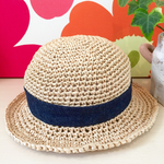 mamesuzu様専用☆デニムリボンの麦わら帽子