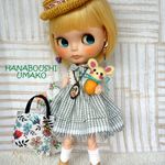 ＊定番チェックのお出掛けコーデ＊　10点セット　＊ blythe outfit＊ブライス ＊ ブライス ＊　ワンピース・ブーツ・帽子　＊