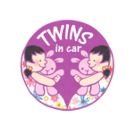 【child seat・双子】twins in car マグネット