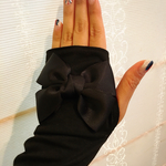 リボン付きアームカバー  60センチ UV 日焼け防止