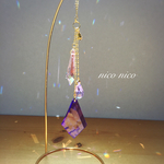 一点物💠パープル  スタンド式サンキャッチャー
