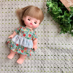 1.メルちゃんサイズの服  コットンレース付きワンピース