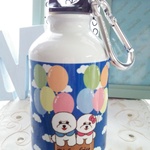 ビションフリーゼのアルミボトル☆風船気球バージョン♪カラビナ付き300mL☆