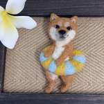 夏休みの赤柴ちゃんブローチ