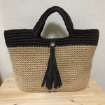 麻ひも×ズパゲッティ バッグ